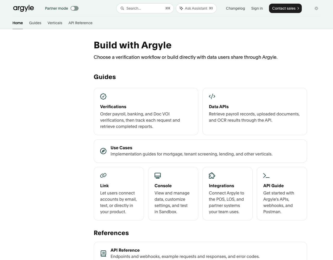 Argyle pricing page, captured for reference